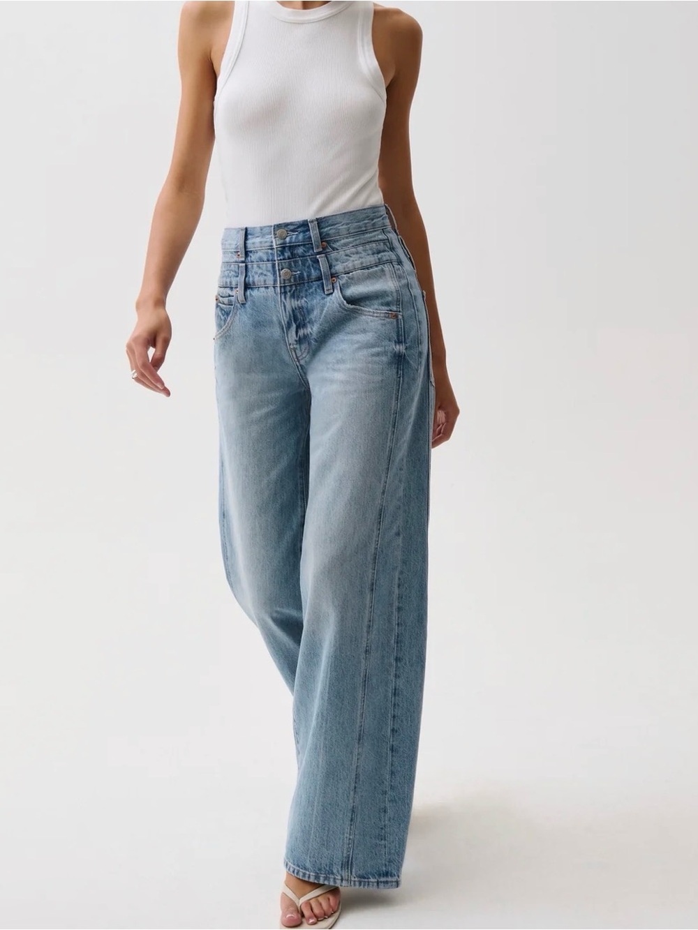 PISTOLA Women’s Light Wash Wide-Leg Jeans - Light Blue - NWT - Picture 2 of 8